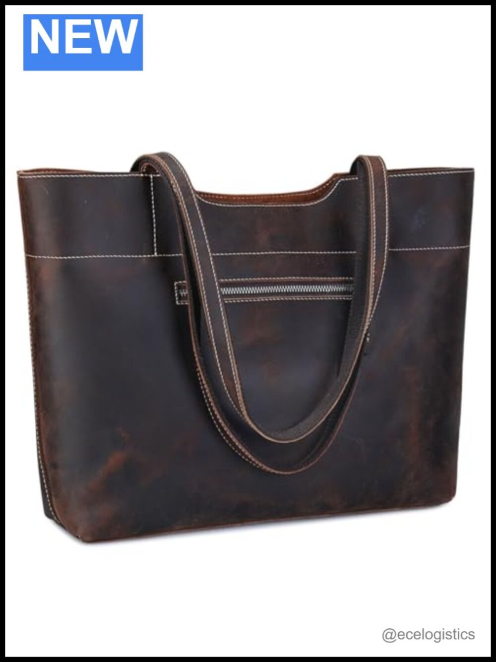 Genuine Leather Tote Bag Women Large Handbag Shoulder Purse